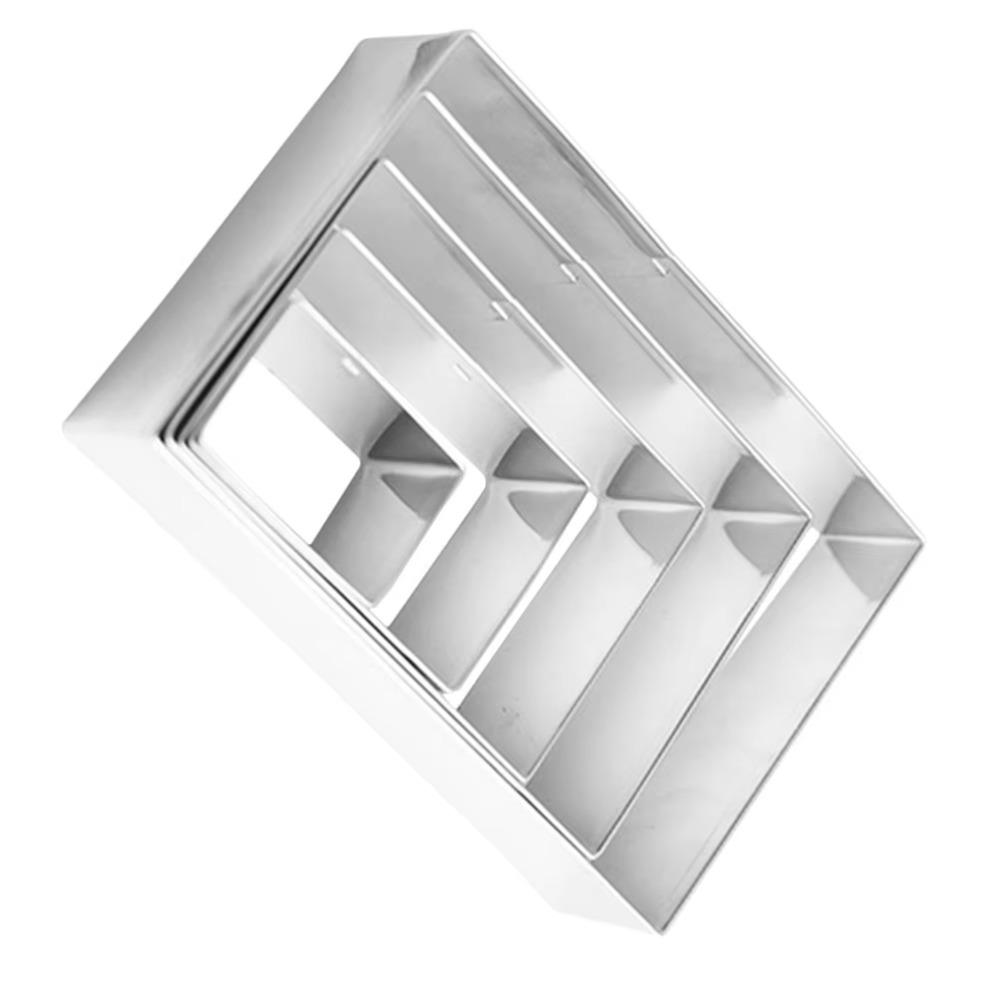 5Pcs/Set Stainless Steel Cookie Cutter Rectangle Dough Mold Bake Tools Biscuit Mold  Pastry