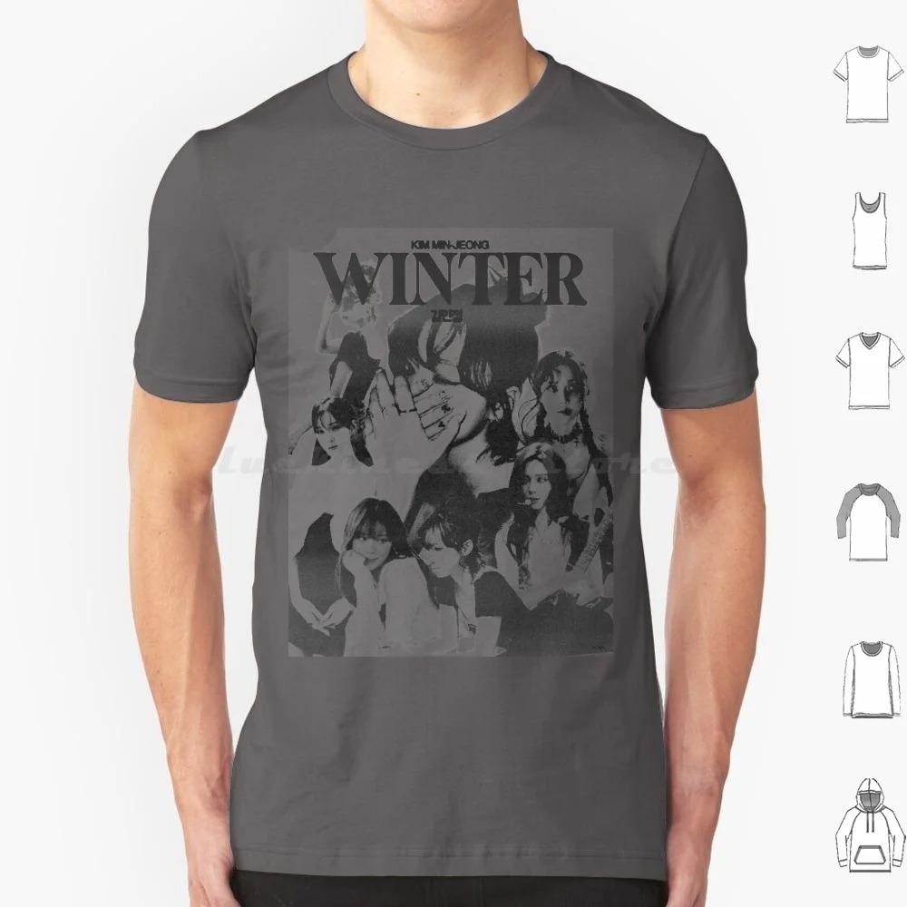 2026 Vintage Style Winter From Aespa Retro K-Pop Idol Design T Shirt Big Size Cotton Korean Kpop Japan Anime Aespa Winter