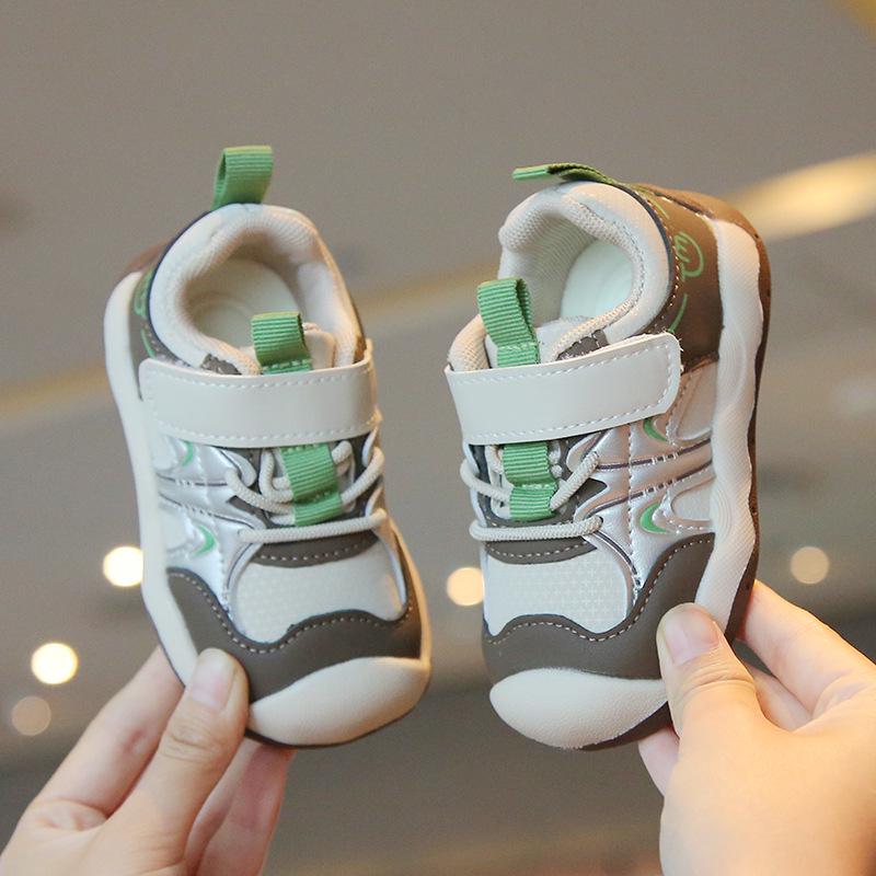 

Spring & Fall Baby Soft Sole Anti-Slip Cartoon Shoes with Velcro Sizes 16-20 (5 pairs) коричневый
