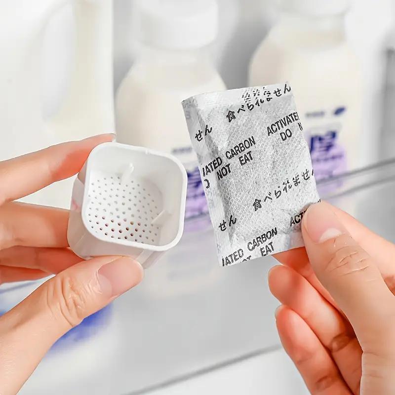 6/12Pcs Refrigerator Deodorizer Adhesive Activated Carbon Kitchen Cabinet Pantry Fridge Freezer Odor Eliminator Absorber Box