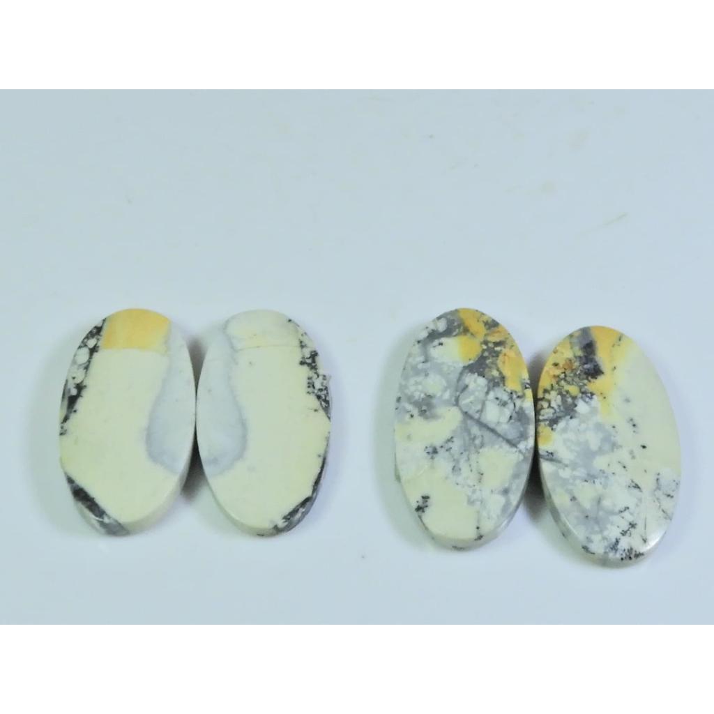 26-27MM Natural Malingano Jasper Matched Pair Fancy Loose Gemstone 2Pair Lot A-624