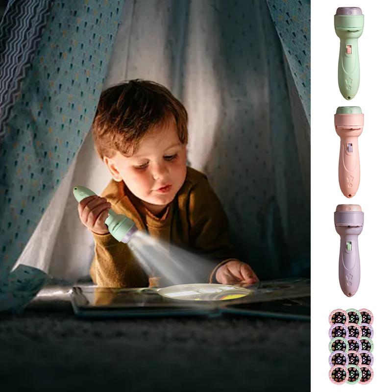 Kids Flashlight Projector 120 Patterns Projector Toys for Kids Preschool Learning Cartoon Torch Light Projection Flashlight