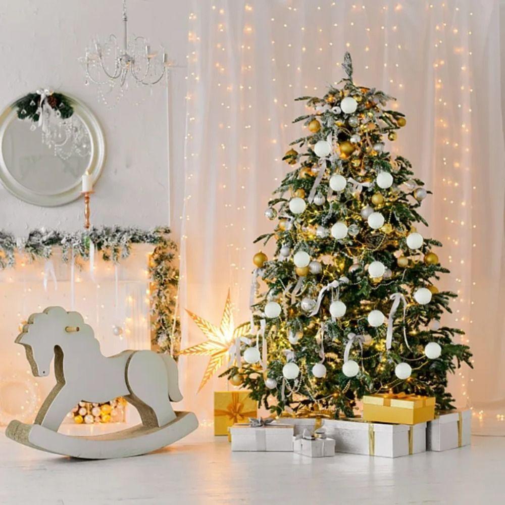 Mini Christmas Balls White Christmas Ornaments Home Decoration Foam Balls  Xmas