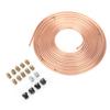25ft Brake Line Tubing Copper Nickel Plated 3 16in OD with Fittings for Hydraulic Braking Fuel System(Gold )