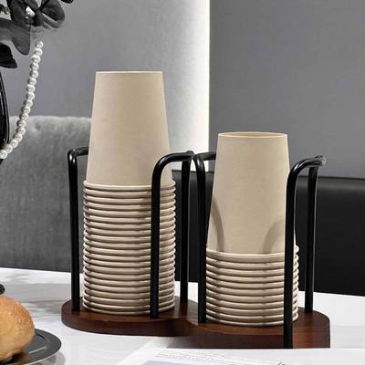 Desktop Coffee & Tea Cup Holder and Dispenser for Disposable Cups