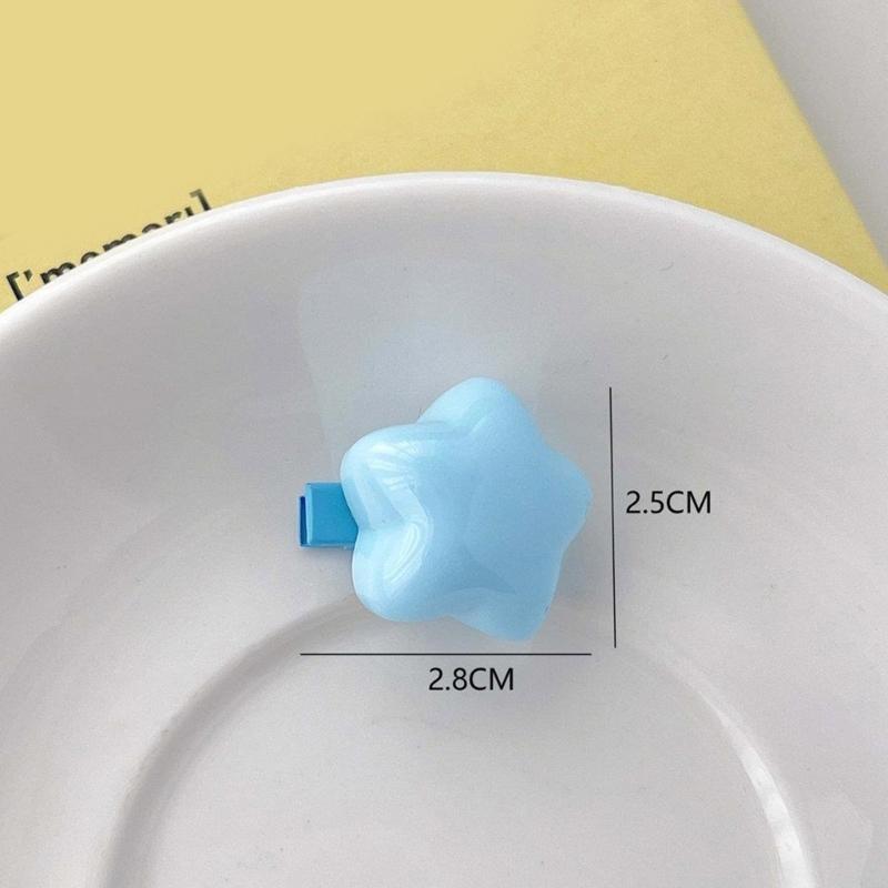 Y2k 90s Aesthetic Candy Color Star Hairpin for Woman Cute Duckbill Hair Clip