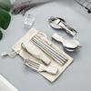 Flatware Lunch Utensils Kitchen Tool Folding Fork Serving Spoon Folding Cutlery Set Tableware