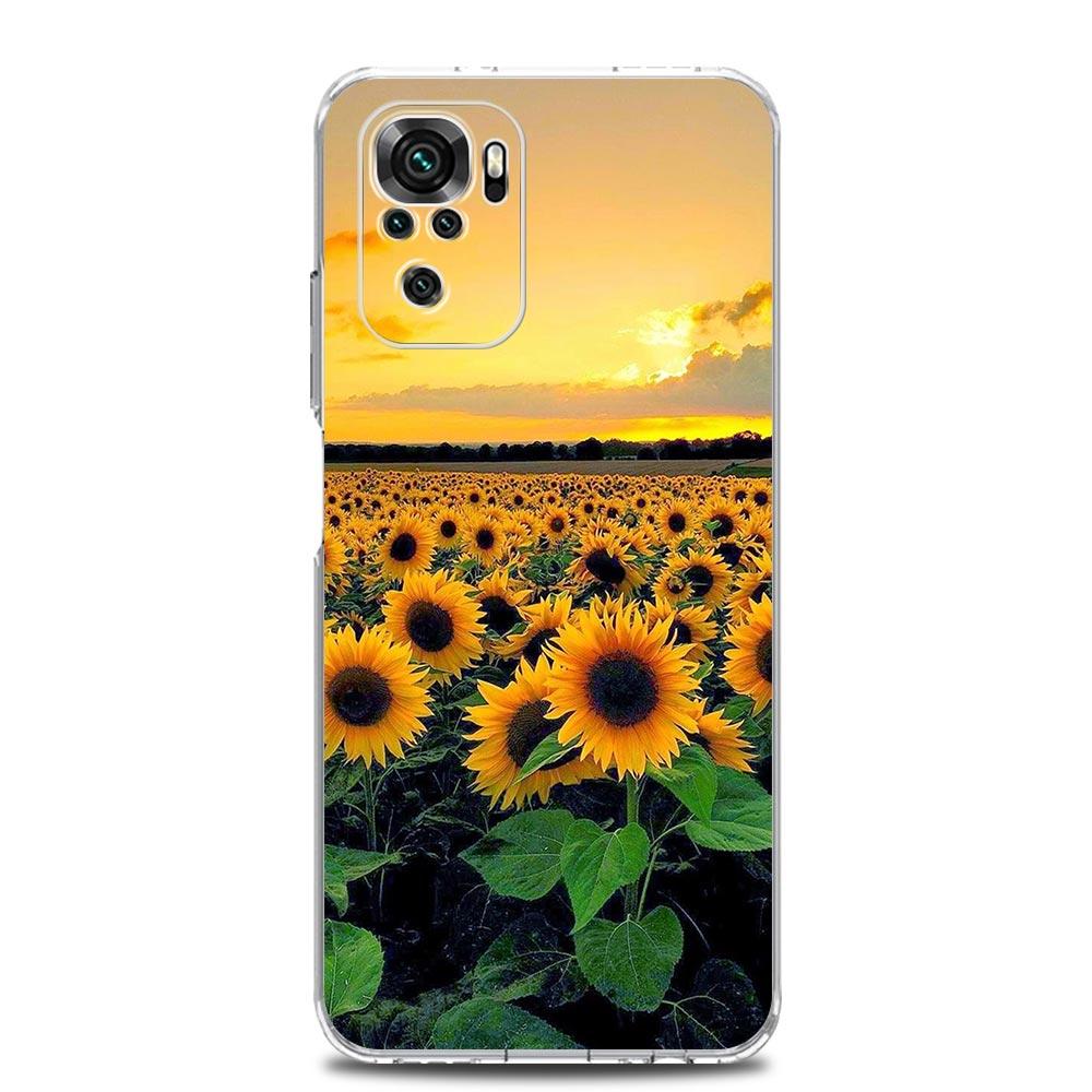 Phone Case For Xiaomi Redmi Note 15 14 13 12 4G 10 11 Pro Plus 5G 14C 13C 12C 10C TPU Cover Pretty Sunflower Flower Summer