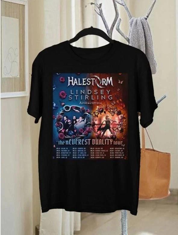 NEW Halestorm 2026 Tour Short Sleeve Black All Size Tee Shirt Gift for Friends
