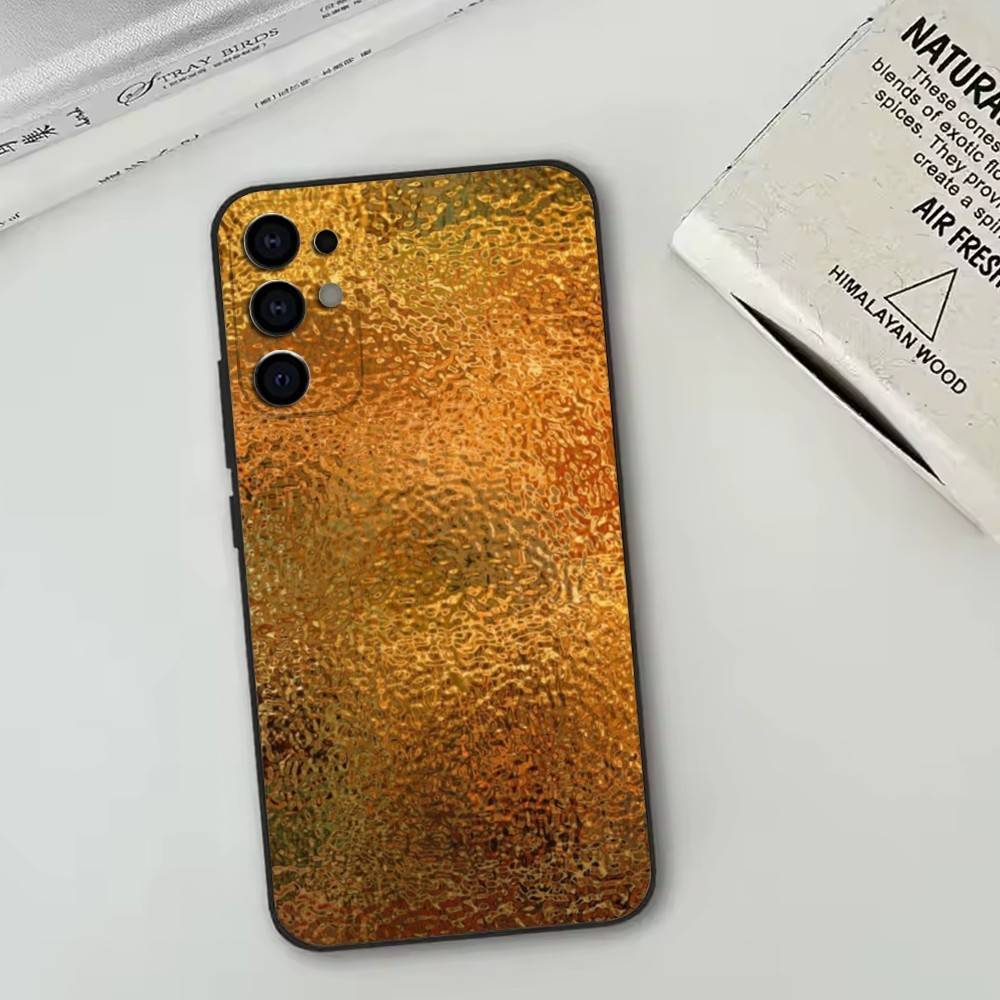 

Retro Amber Texture Laser Phone Case Black Silicone Soft For Samsung S25,S24,S21,S22,S23,S30,Ultra,S20,Plus,Fe,Lite Samsung S23ULTRA5G