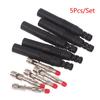 5pcs Insulated Safety Seal Protection Shrouded 4mm Banana Plugs Solder DIY Connectors Adapters For Multimeter Test