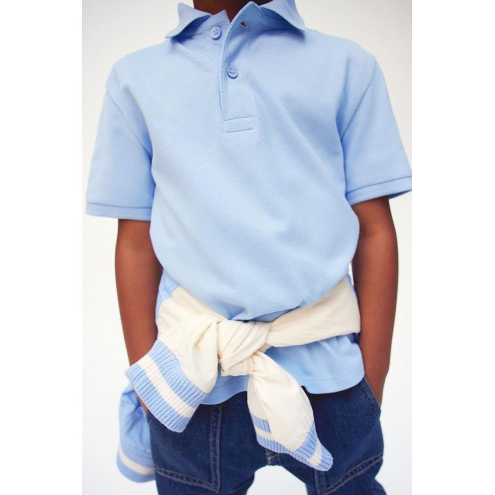 

Рубашка поло HM Cotton Pique светло-голубого цвета