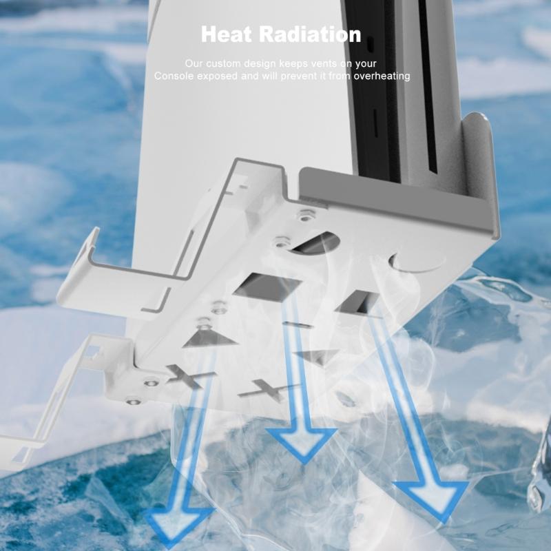 Cablu de încărcare magnetic Suport de suport pentru gazdă pentru montare pe perete pentru PS 5 Slim cu agatator pentru controler pentru căști Accesorii pentru jocuri