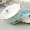European Coffee Cup Blue Bone China English Afternoon Tea Set Teacup Party Tazas De Cafe Home Drink Wedding Gift|Coffee Cup & Saucer Sets