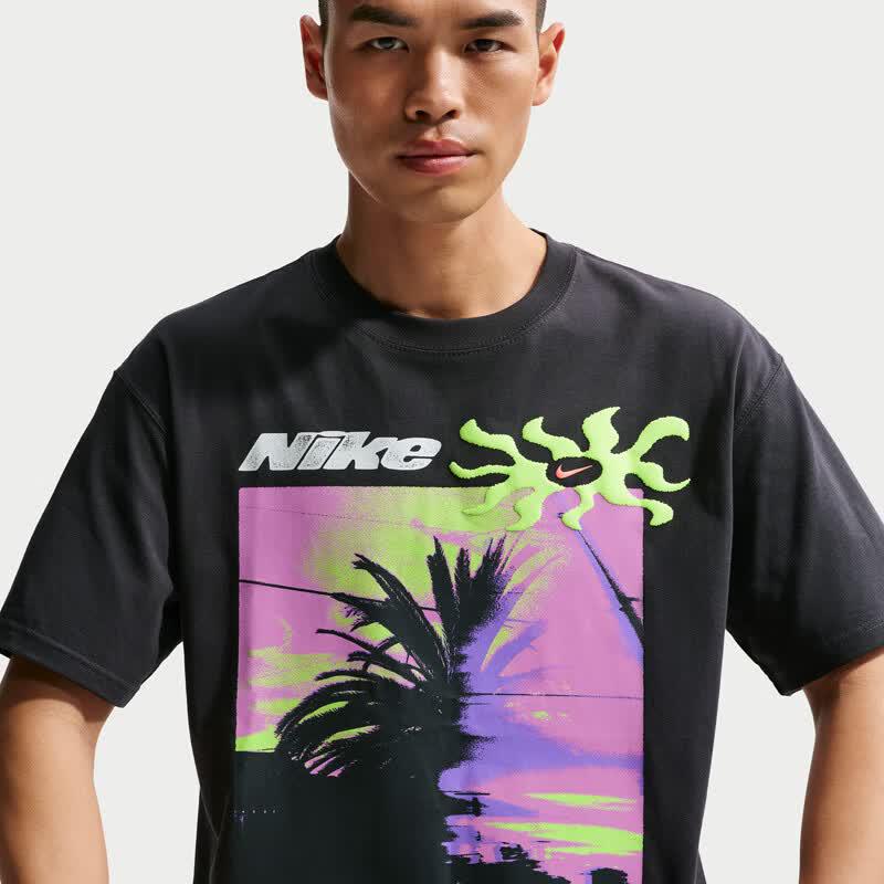 Nike Men's Trendy Print Loose Fit Knit Top