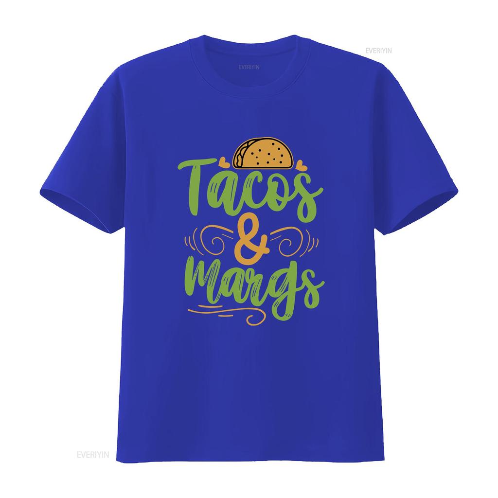 Tacos and Margs T Shirt  Vintage Washed Stretched Versatile Unisex Breathable Homme Soft Graphic Comfortable Slightly Stylish