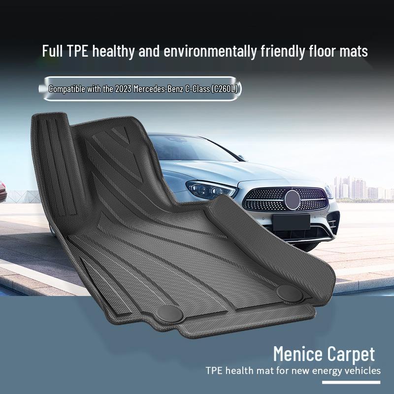 Eco-Friendly TPE Floor and Trunk Mats for 23 Mercedes-Benz C-Class/C260L: Stain-Resistant and Durable