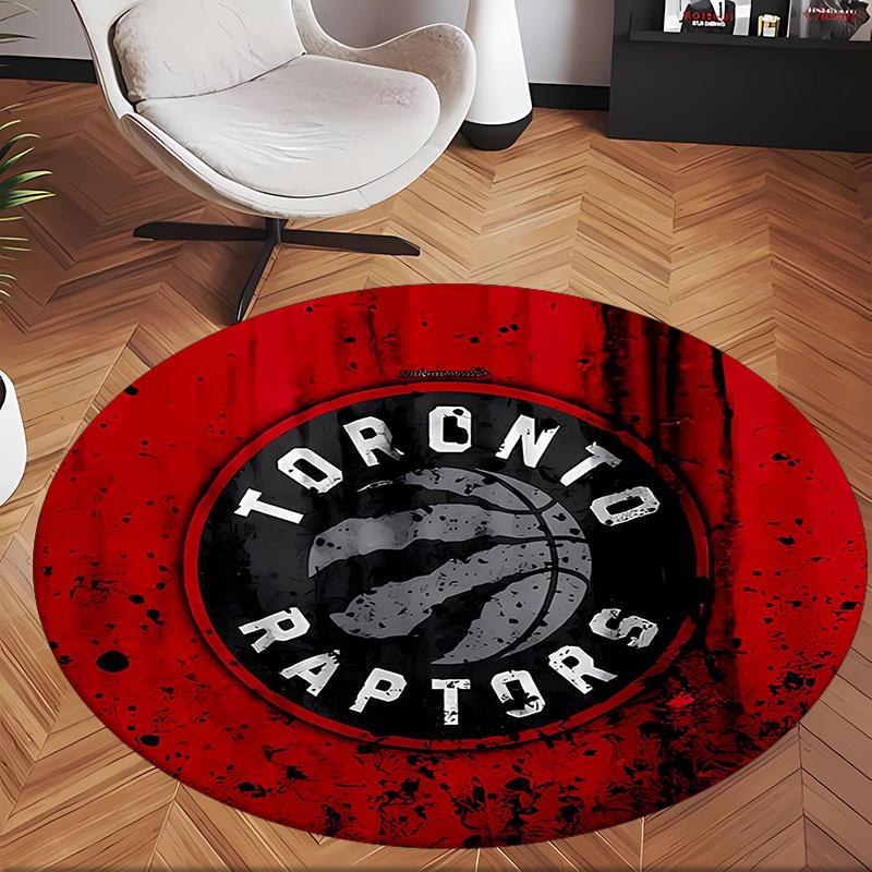 Toronto Raptors (5) Ofis için Yuvarlak Halı Ofis, Yatak Odası, Oturma Odası ve Ev Alanı için Dekoratif Yer Halısı