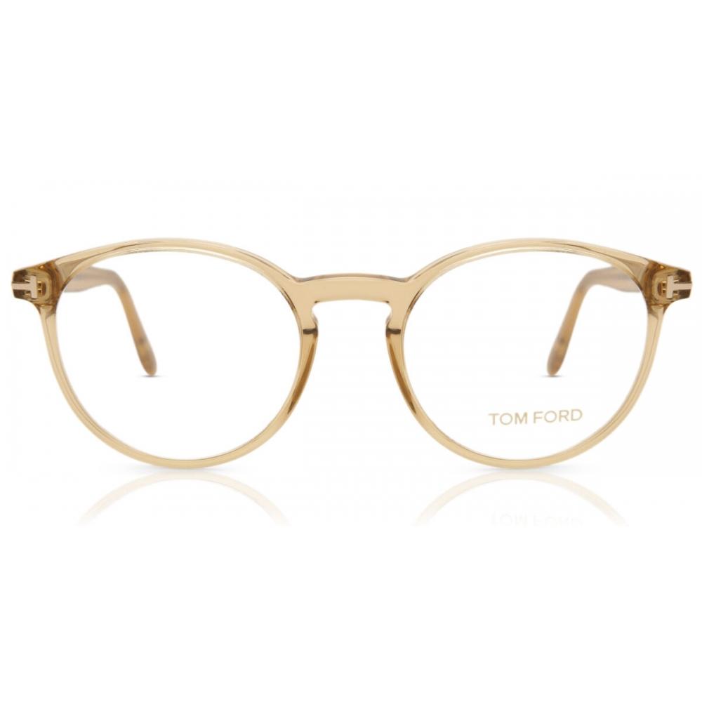 

Tom Ford Ft5524 045 Unisex Eyeglasses Transparent Brown/49