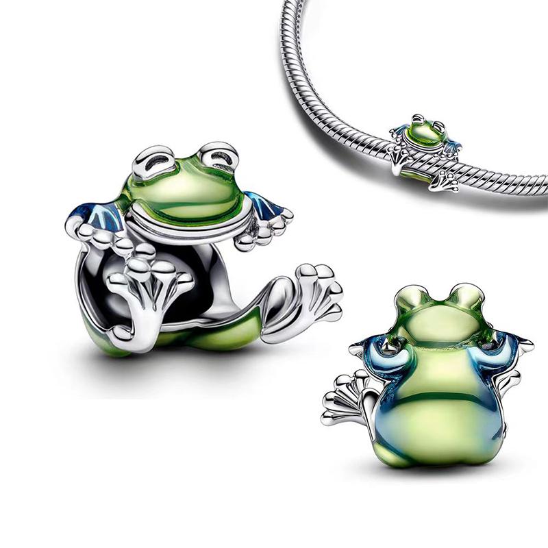 

New In Glow-In-The-Dark Boo Ghost Charm Beads Fits Bracelet Necklace For Women Luxury Animal Pendants Bead Jewelry Gifts