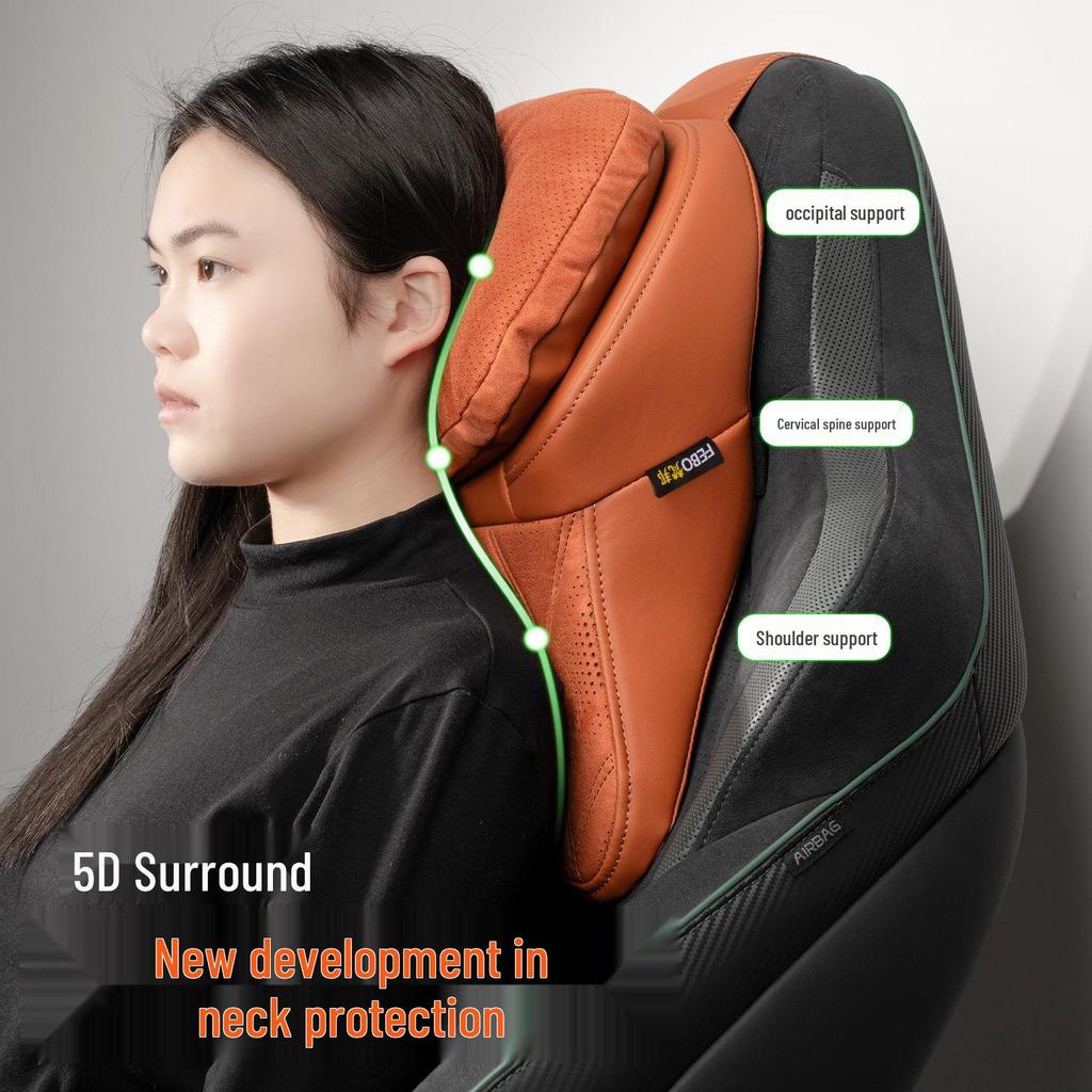 New Year Car Headrest: Aviation-Grade Neck Support Pillow & Memory Foam Backrest for Mercedes-Benz & BMW