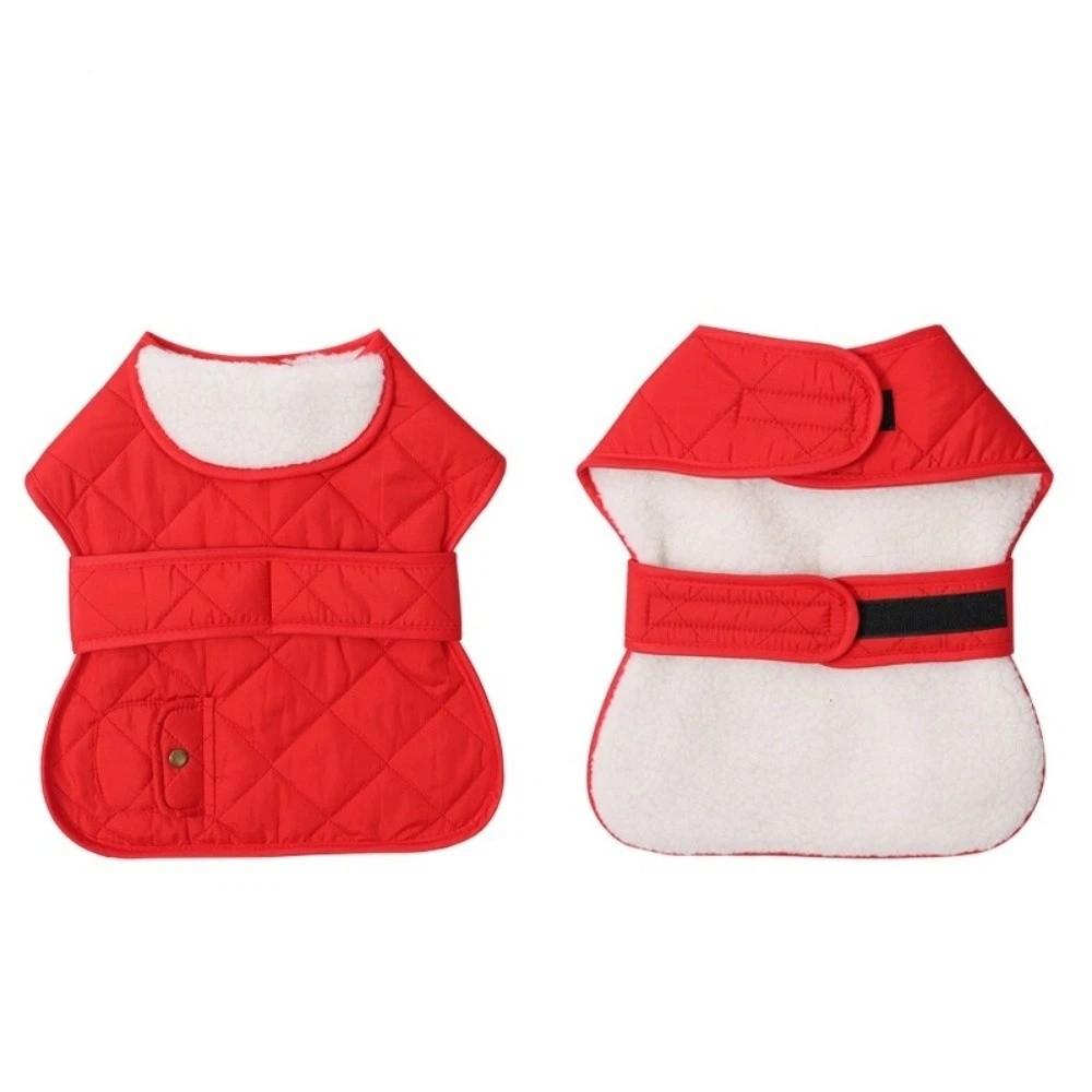 Warm Dog Winter Coat Thickened Adjustable Dog Thermal Clothing High Collar Soft Fleece Dog Vest Jacket Autumn Winter