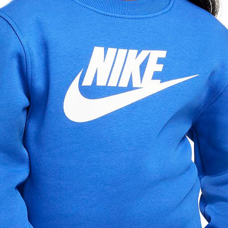 Nike Sportswear Club Comfortable Soft Warm Versatile Hoodie Kids hoodies Game-Royal White FD2992-480