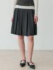LE STUDIO Clean Pleated Skirt (Dgy)
