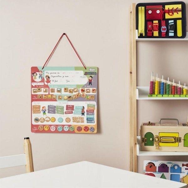 Diagramă săptămânală magnetică Montessori 70 de imagini magnetice