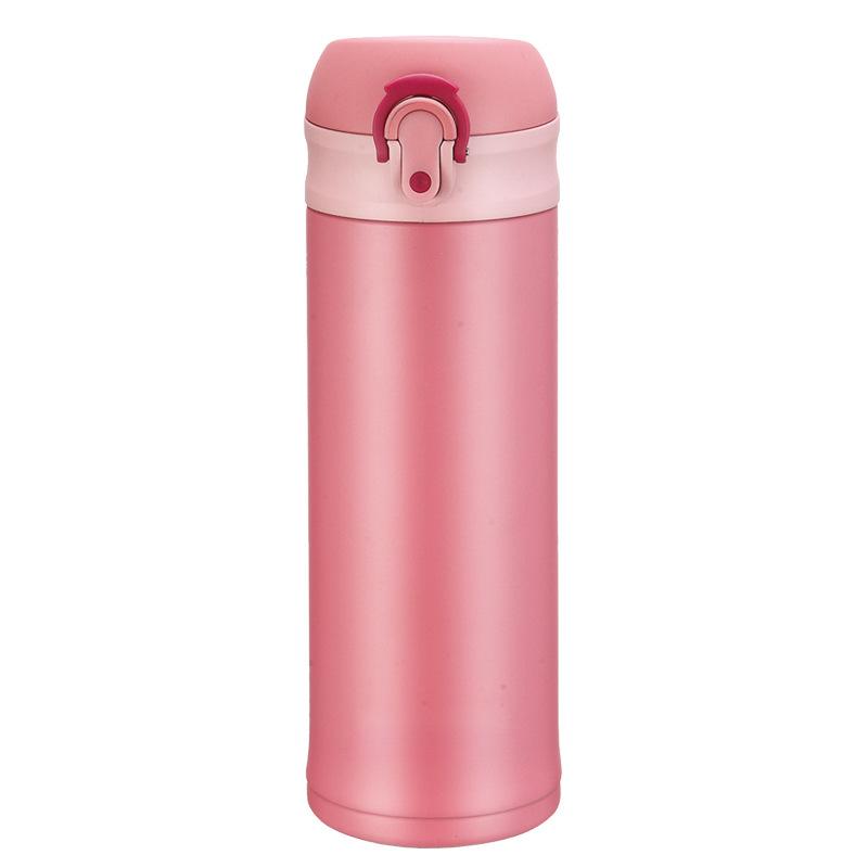 Stainless Steel Mug Simple Lightweight Bounce Cover Portable Straight Cup High Value Water.
