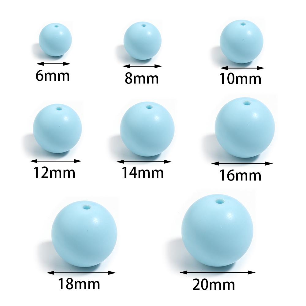 10-100pcs/lot 6/8/10/12/14/16/18/20mm Macaron Color Acrylic Beads Round Loose Beads For DIY Jewelry Making Necklace Bracelet