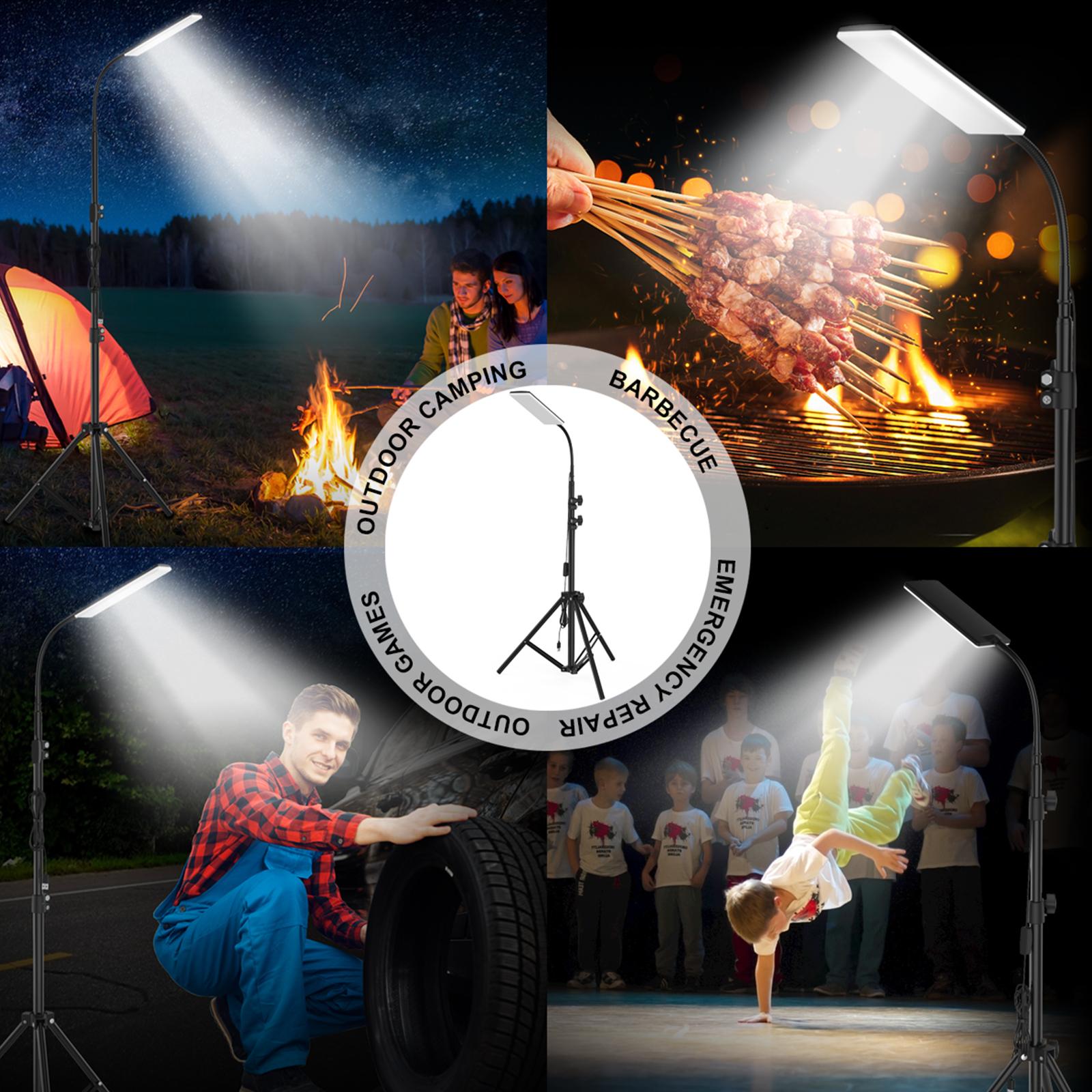 

Rotatable Selfie Camera Lamp with Telescopic Tripod 2m USB Cable 84PCS LEDs Light Storage Bag Height Camping Light for Live Video Show Taki