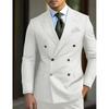 Men Suits Blazer Slim Fit Double Breasted Wedding Groom Tuxedos Business 2 Pieces Suits Jacket Pants Trajes De