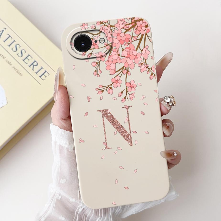 For Apple iPhone 16E 5G Case 2025 New A-Z Crown Letters Cover Soft TPU Len Protective Phone Case For iPhone SE 4 iPhone16e Shell