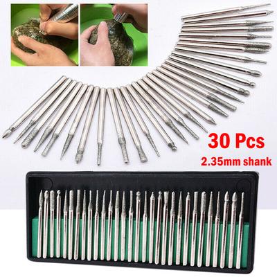 30 Stück Schleifkörper 2 35mm Schaft Set für Elektroschleifer Werkzeugzubehör