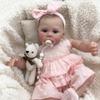 49cm Real Looking Simulation Dolls Meadow Soft Touch Cloth Body Vivid Newborn Doll with Handmade 3D Skin Visible Veins Realistic Baby Dolls for Kids