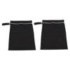2pcs Black Wet Bag TPU Fabric Zipper Design Water Proof Storage Bag for Outdoor Wet Clothing