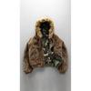 Chaqueta de Invierno con Capucha Camuflaje para Hombre - Doble Cara, con Borrego, Gruesa y Cálida