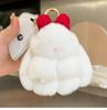 Rabbit Doll Bag Pendant Fashion Pluff Bunny Keychain Fluffy Cute Play Dead Rabbit Bowknot Smooth Rabbit Fur Keychain Girl Friend