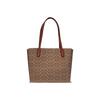 Coach Willow 34 Monogram Large Capacity Coated Canvas And Calfskin Tote Bag Women Tote Bags Brown C0693-B4NQ4