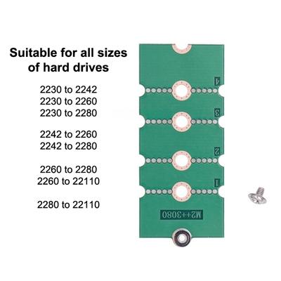 M.2 SSD Adapterkarte 2230/2242/2260 zu 2280 Transferkarte Universelles Erweiterungs-Rack-Board Riser-Karte Konverterkarte