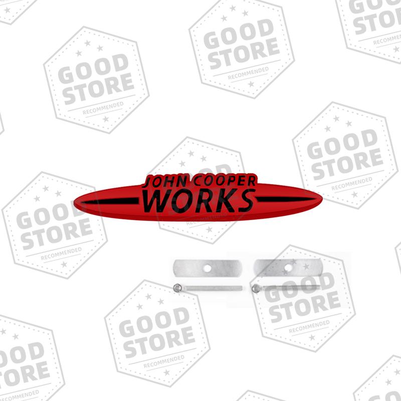 BFZ1 Metal Car Body John Cooper Works Badge 3D Front Grill Emblem Rear Trunk Sticker For Mini Cooper S R55 R56 R60 R61 Auto Accessory