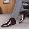 Męskie buty biznesowe formalne Biznesowe codzienne szpiczaste noski Jasna skóra Lakierowana skóra Męskie buty codzienne skórzane Buty ślubne