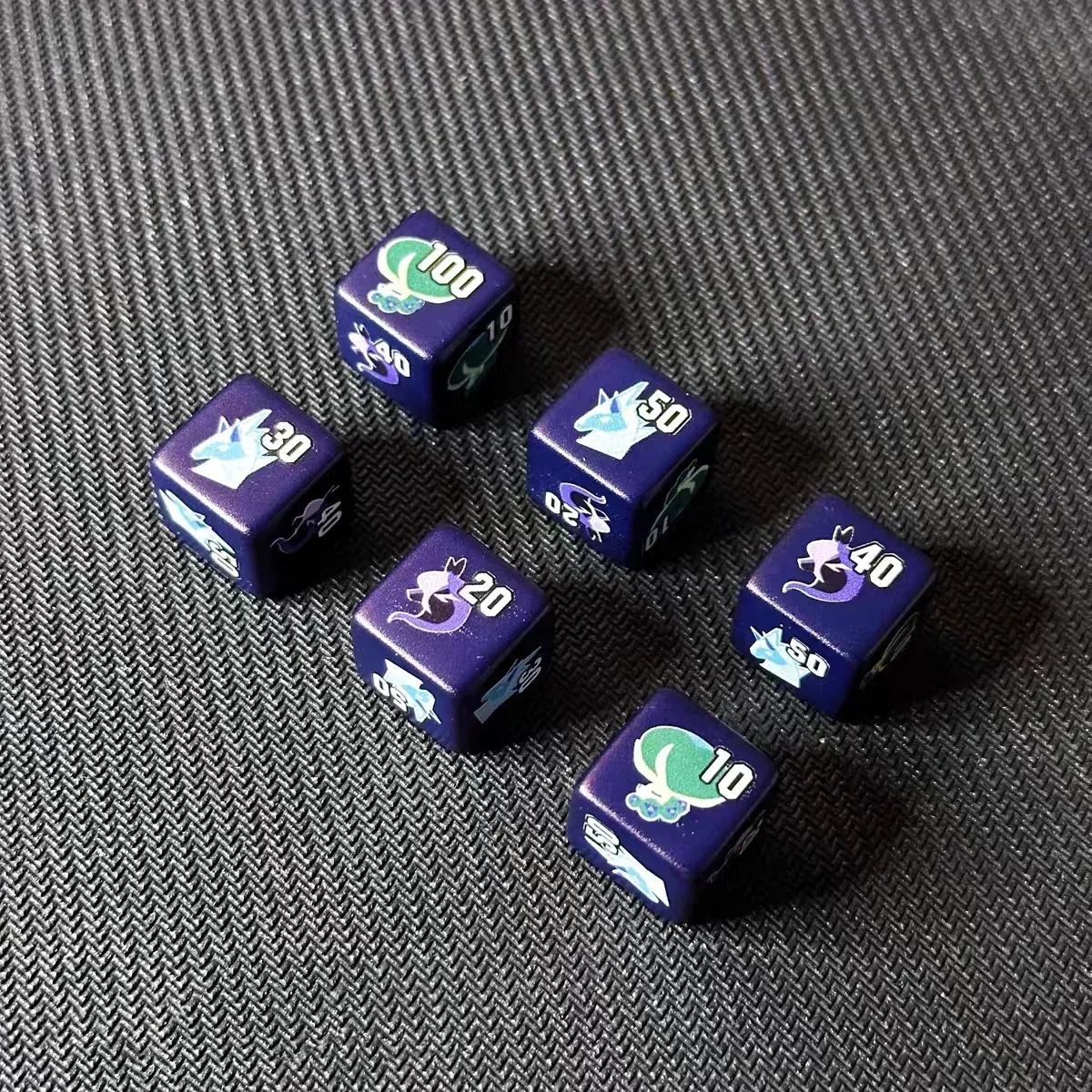 Dice Set RPG Role Playing Game Dice with Damage Indicator Scoring Counter Calyrex Zoroark Anime Game Accessories