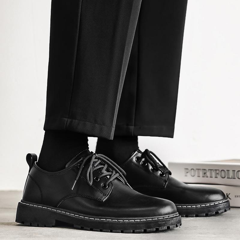 

Яркие кожаные британские кожаные туфли мужские повседневные корейские версии универсальные маленькие кожаные туфли на платформе обувь Martin tooling обувь для иностранной торговли 44