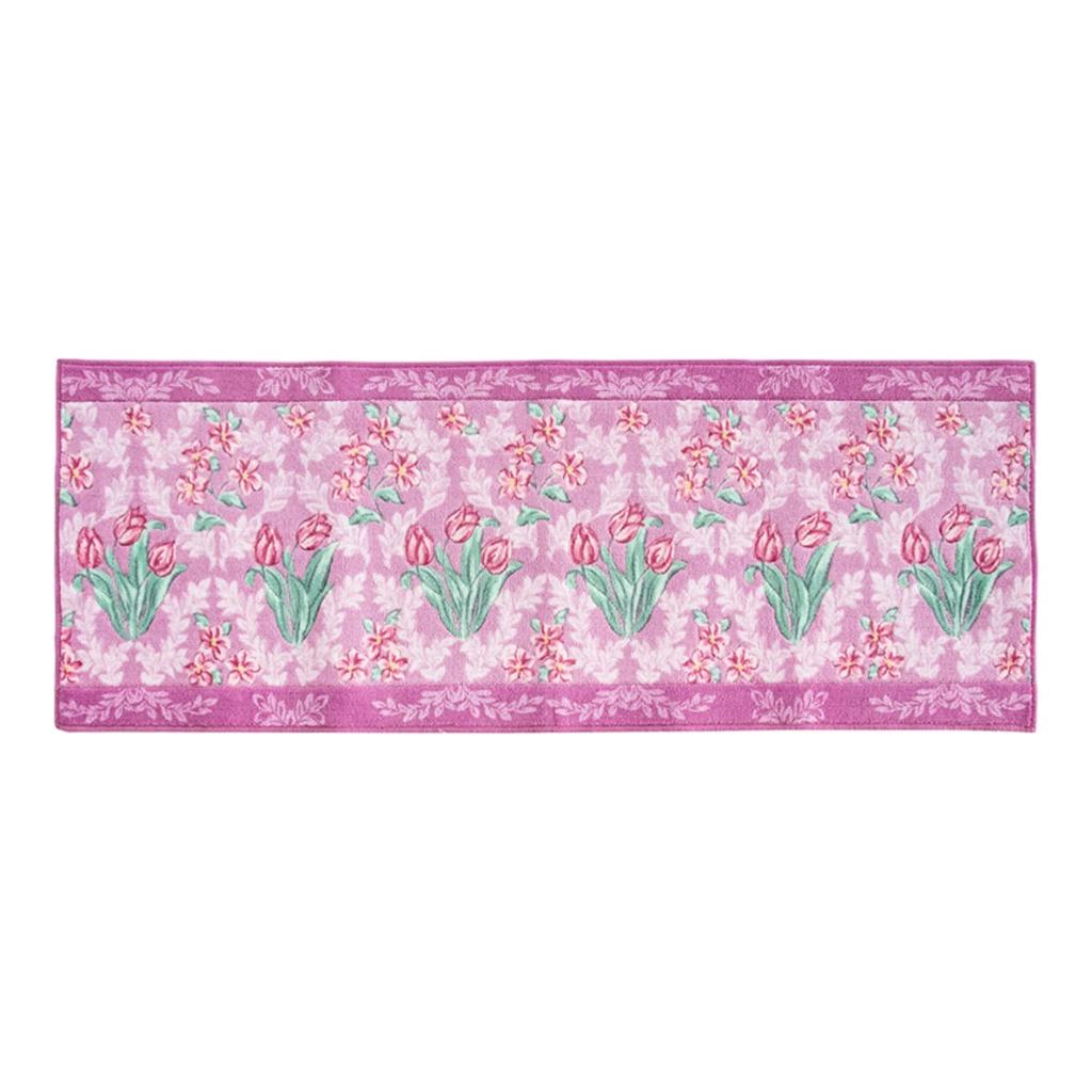 Oka Royal Collection Arts Kitchen 45cm x Pink Nordic Mat, Approx. 120cm, (Non-Slip, Washable, Style)