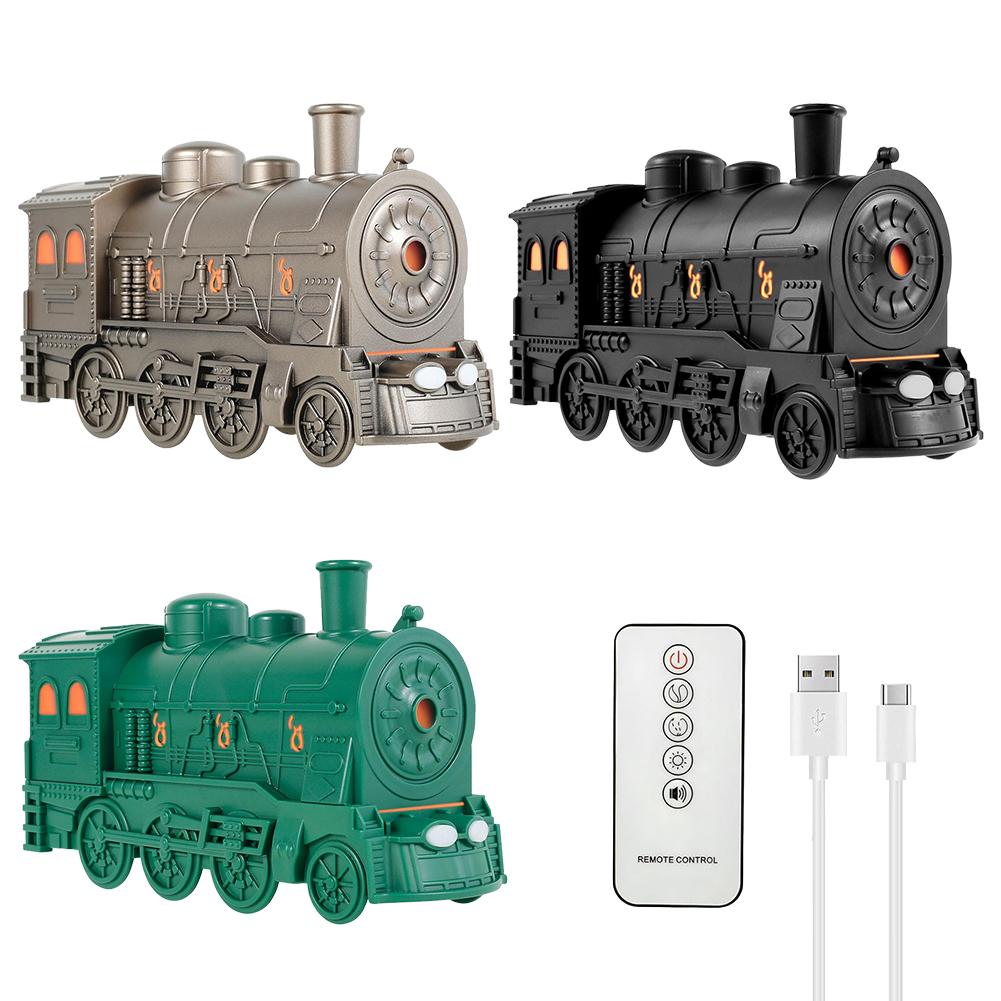 Colorful Light Options on USB Steam Train Humidifier with Remote Control