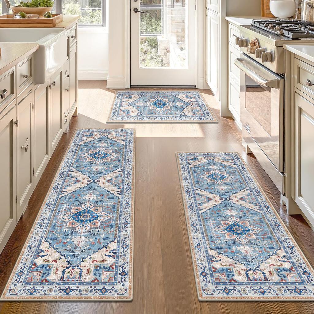 2/3pcs Bohemian Kitchen Carpet - Durable And Easy To Clean Long-Strip Floor Mat For Hallway - Home Decoration