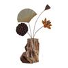 Zen Chinese Retro Teahouse Décor: Dried Branches & Flowers for Living Room Entranceway