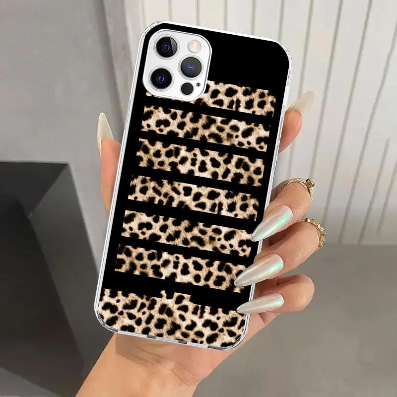 Leopard Print Phone Case for Iphone 17 Air 16 15 Plus 14 13 Mini 12 11 Pro Max 16E 7 8 SE 2020 Soft Funda Print Shell 16 15 14 1